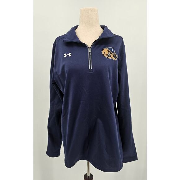 Under Armour Women's M Navy Loose Gateway Grizzlies Long Sleeve Quarter Zip - Picture 1 of 9